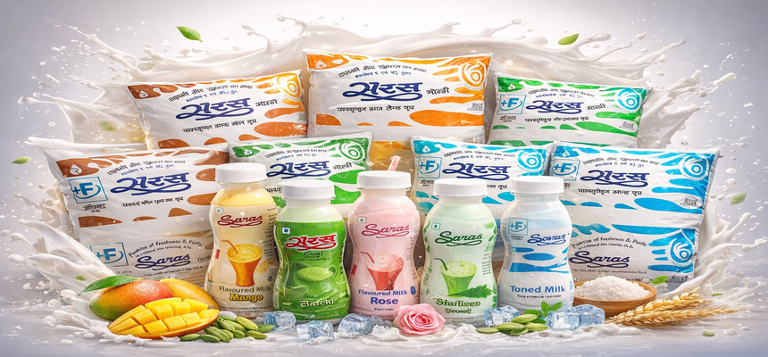 Saras Milk Products: From Rich Full Cream to Delightful Flavored Milks The Healthy Choice for Every Family
