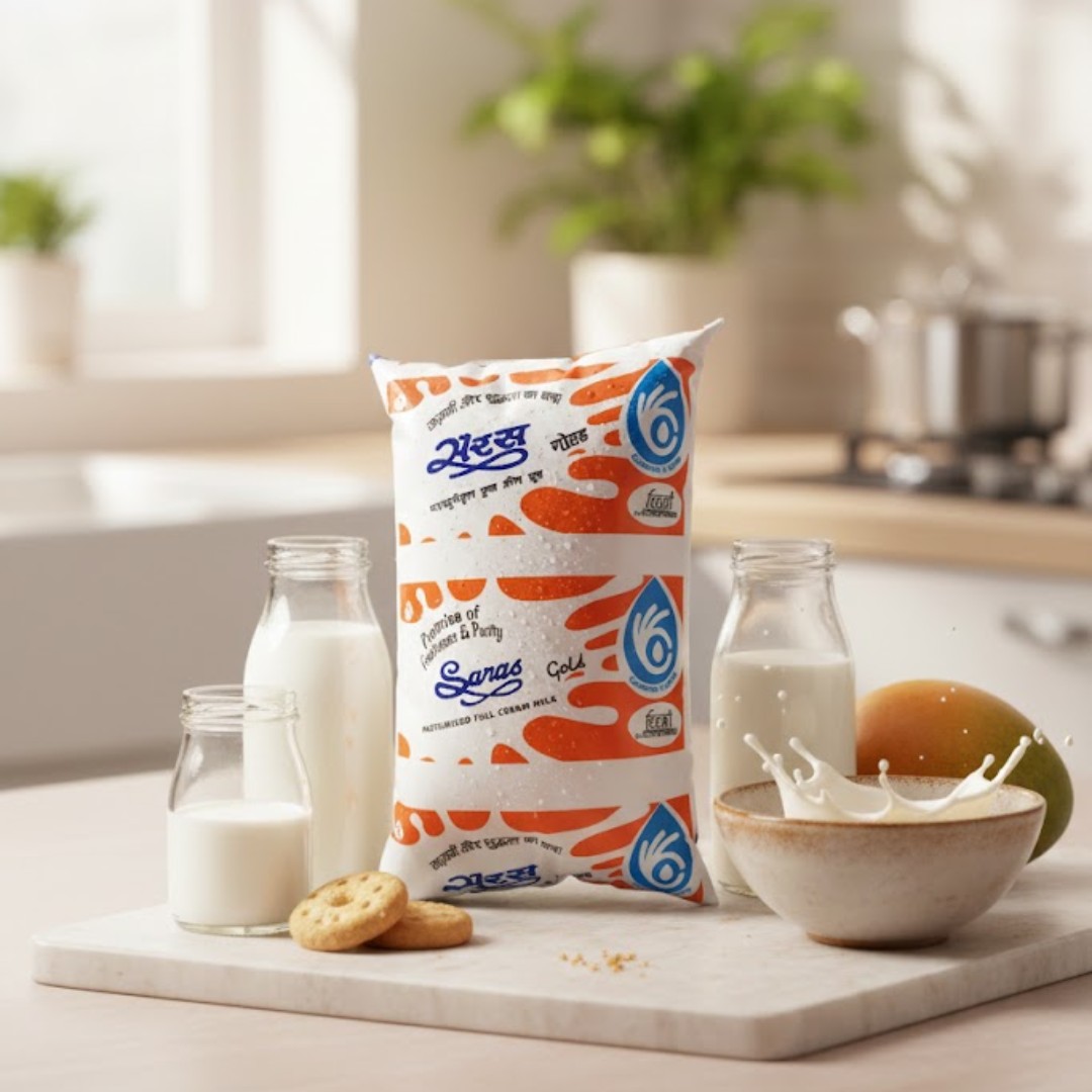 Saras Full Cream Milk – 1L Image 4