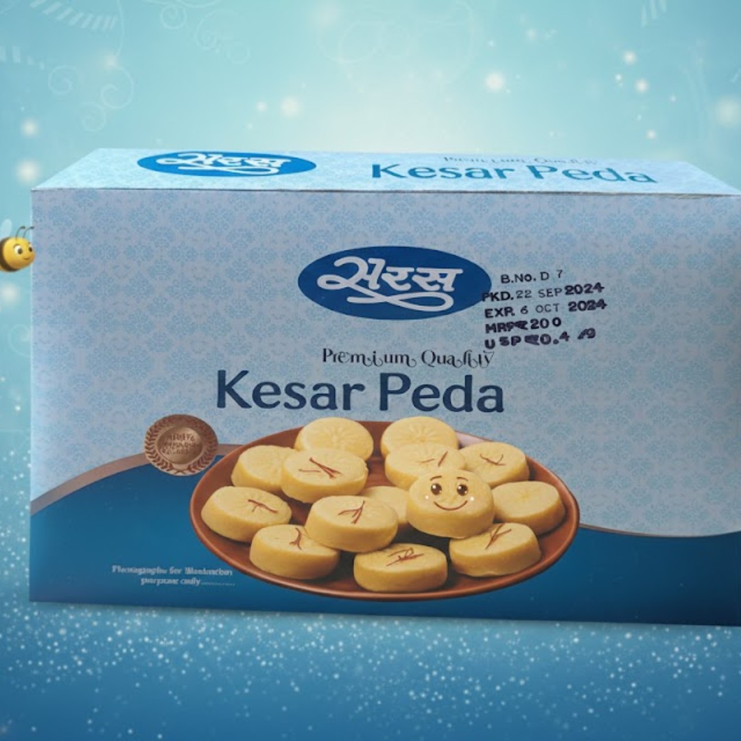 Saras Dairy Kesar Peda – 100gm Image 3