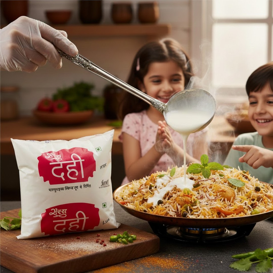 Saras Dairy Fresh Dahi Pouch (400g)